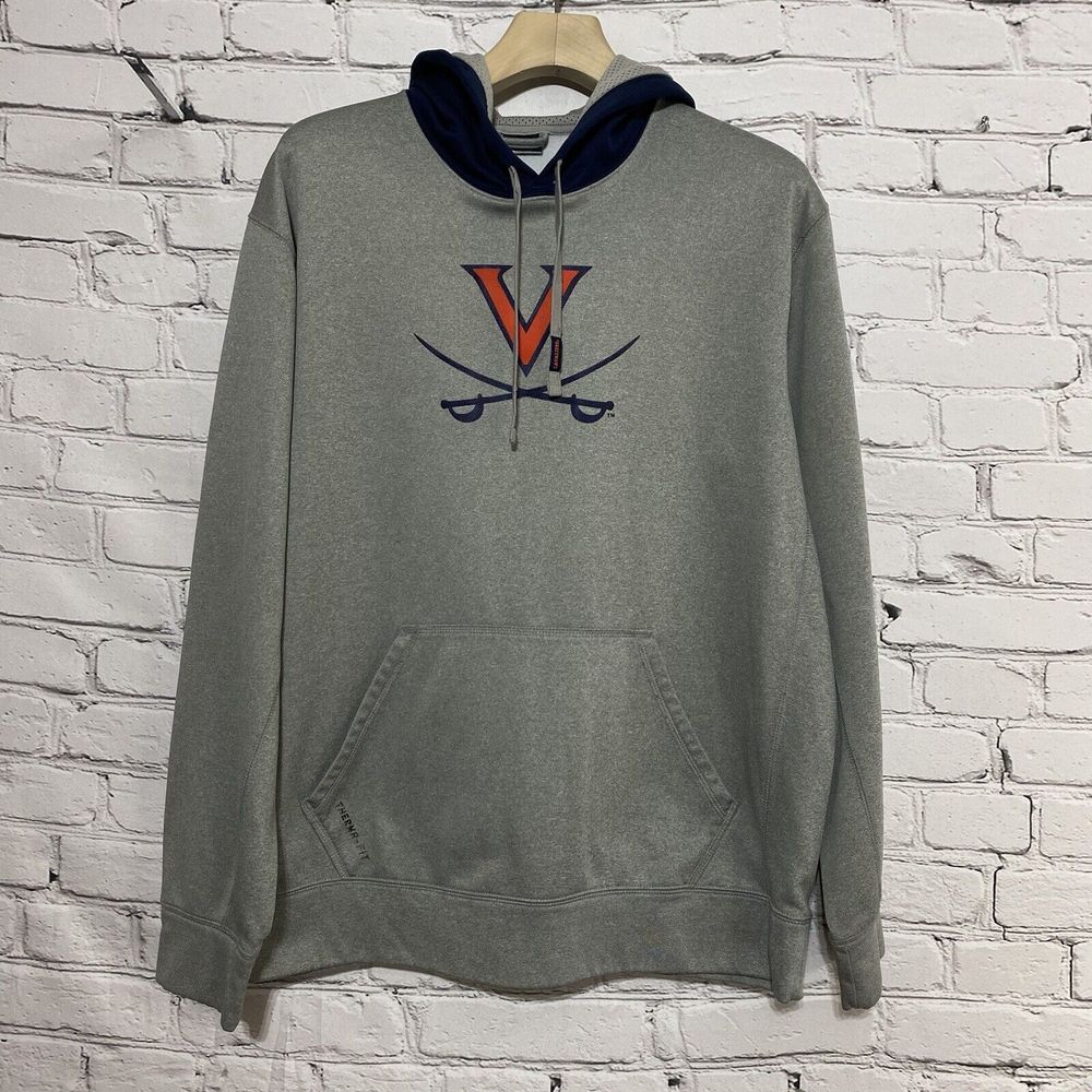 UVA Nike Therma Fit Team Issued Hoodie Size L WORN BY VIRGINIA BASKETBALL PLAYER